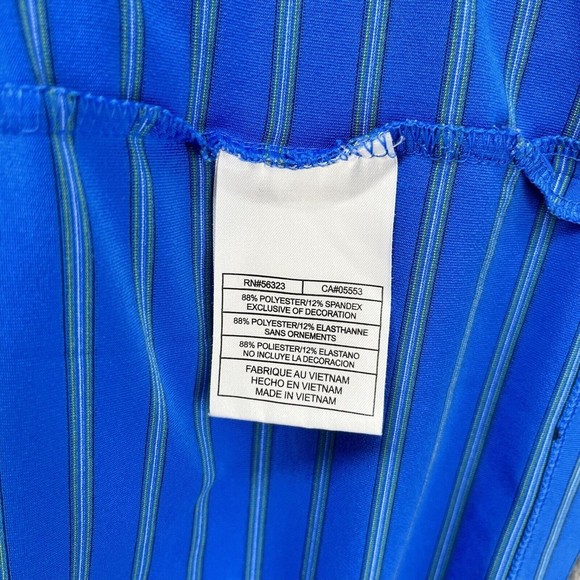 Nike Polo‎ Shirt Mens Size XL stripes Blue Golf Fit Dry short Sleeve henley - Picture 10 of 12